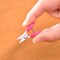 Tiny Scissors With Cover 1.3" Extra Mini Small Scissors, Razor Sharp Japanese Stainless Steel Blade, Keychain Scissors for Sewing, Office, Travel, Spring Loaded Blunt Tips, Made in JAPAN, Blue